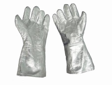 Găng tay chống cháy Amiang tráng bạc chịu nhiệt 1000 độ